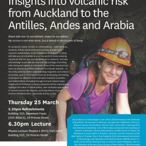 Professor Jan Lindsay’s Inaugural Lecture Insights into volcanic risk from Auckland to the Antilles, Andes and Arabia.